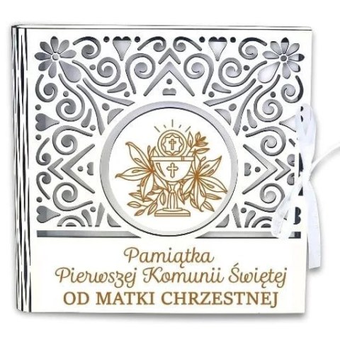 Pudełko na pieniądze kwadrat KOMUNIA- od MATKI CHRZESTNEJ - Ażur 3308A-KOM1B-MC Pudełko na pieniądze kwadrat KOMUNIA- od MATKI CHRZESTNEJ - Ażur 3308A-KOM1B-MC