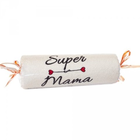 Ręcznik ecru cukierek z haftem "Super Mama" Ręcznik ecru cukierek z haftem "Super Mama"