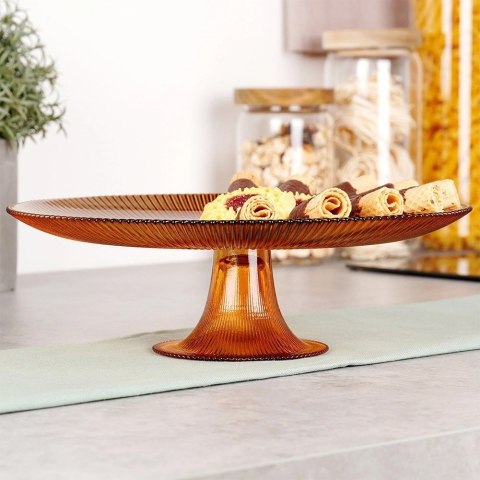 Szklana Patera na Tort Ciasto na Nóżce Szklana Stojak na Ciasto ORION 28 cm Szklana Patera na Tort Ciasto na Nóżce Szklana Stojak na Ciasto ORION 28 cm
