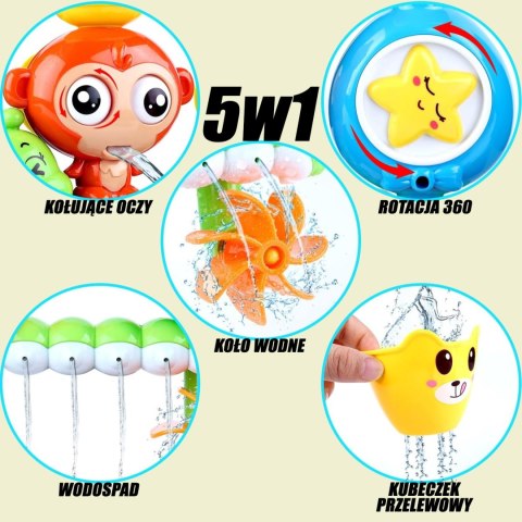 WOOPIE BABY Zabawka Wodna do Kąpieli Małpka + Kubeczek WOOPIE BABY Zabawka Wodna do Kąpieli Małpka + Kubeczek