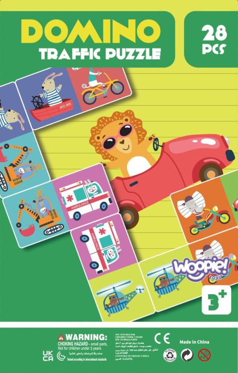 WOOPIE Gra Edukacyjna Transport Zwierzęta Puzzle Domino Montessori WOOPIE Gra Edukacyjna Transport Zwierzęta Puzzle Domino Montessori