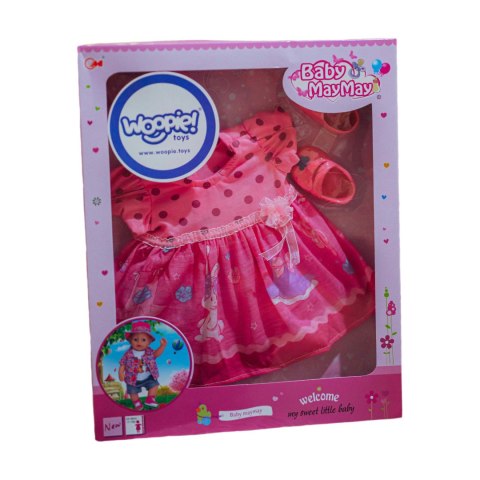 WOOPIE ROYAL Ubranko dla Lalki Różowa Sukienka Króliczek 43-46 cm WOOPIE ROYAL Ubranko dla Lalki Różowa Sukienka Króliczek 43-46 cm