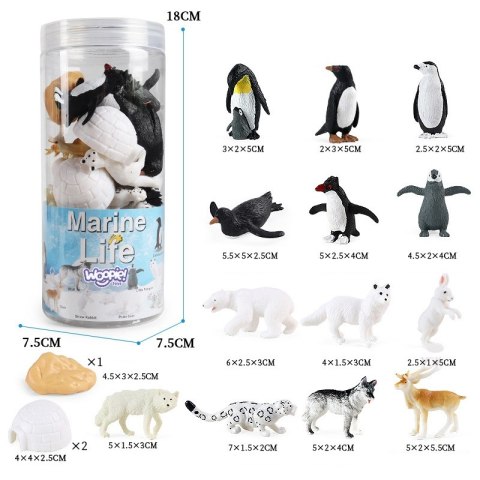 WOOPIE Zestaw Figurki Zwierzęta Arktyczne 16 szt. WOOPIE Zestaw Figurki Zwierzęta Arktyczne 16 szt.