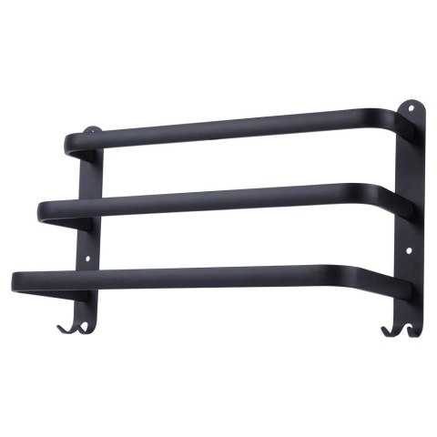 Wieszak na ręczniki aluminiowy czarny 40 cm Wieszak na ręczniki aluminiowy czarny 40 cm