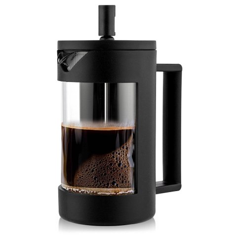 Zaparzacz do Kawy Herbaty Ziół Tłokowy Szklany Dzbanek Czarny NAVA 350 ml Zaparzacz do Kawy Herbaty Ziół Tłokowy Szklany Dzbanek Czarny NAVA 350 ml