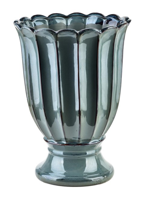 EVAM BLUE Wazon ceramiczny XL 23x23x32cm EVAM BLUE Wazon ceramiczny XL 23x23x32cm