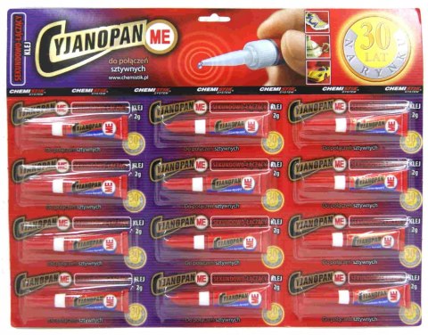 Klej CYJANOPAN 12szt ''ME'' Klej CYJANOPAN 12szt ''ME''