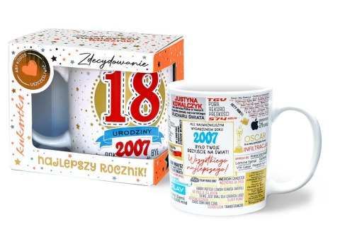 Kubek premium Urodziny 18 (czerwona, cyfry, roczniki) Q 1021 Kubek premium Urodziny 18 (czerwona, cyfry, roczniki) Q 1021