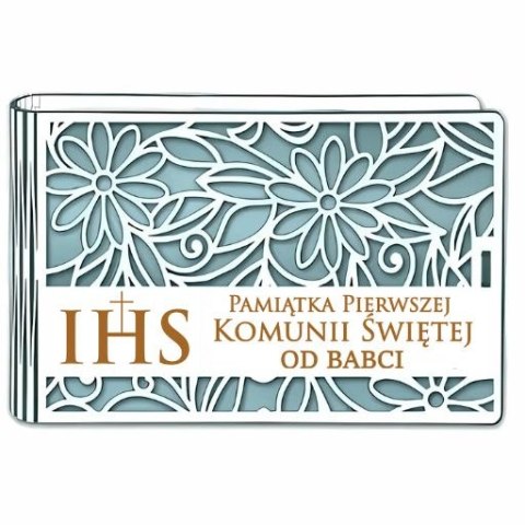 Pudełko na pieniądze banknotówka KOMUNIA - od BABCI - Ażur 3302A-KOM2N-B Pudełko na pieniądze banknotówka KOMUNIA - od BABCI - Ażur 3302A-KOM2N-B