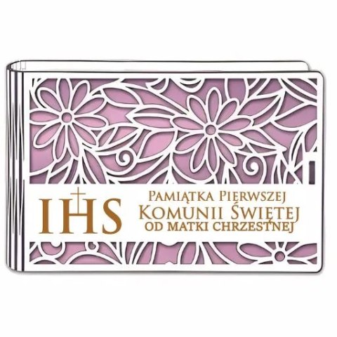 Pudełko na pieniądze banknotówka KOMUNIA - od MATKI CHRZESTNEJ - Ażur 3302A-KOM2R-MC Pudełko na pieniądze banknotówka KOMUNIA - od MATKI CHRZESTNEJ - Ażur 3302A-KOM2R-MC