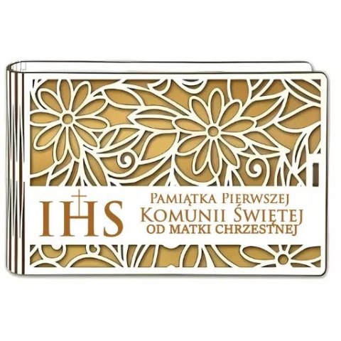 Pudełko na pieniądze banknotówka KOMUNIA - od MATKI CHRZESTNEJ - Ażur 3302A-KOM2Z-MC Pudełko na pieniądze banknotówka KOMUNIA - od MATKI CHRZESTNEJ - Ażur 3302A-KOM2Z-MC