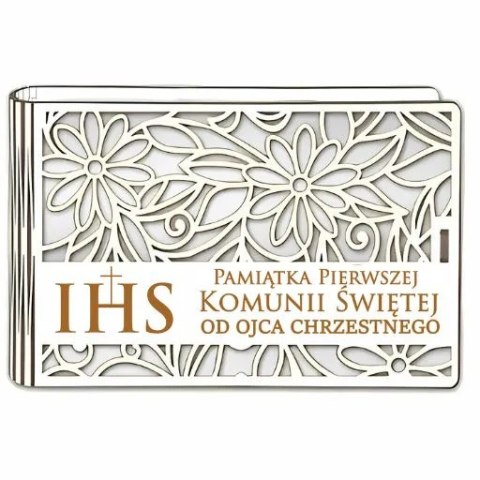 Pudełko na pieniądze banknotówka KOMUNIA - od OJCA CHRZESTNEGO - Ażur 3302A-KOM2B-OC Pudełko na pieniądze banknotówka KOMUNIA - od OJCA CHRZESTNEGO - Ażur 3302A-KOM2B-OC