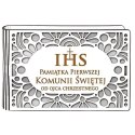 Pudełko na pieniądze banknotówka KOMUNIA - od OJCA CHRZESTNEGO - Ażur 3302A-KOM3B-OC