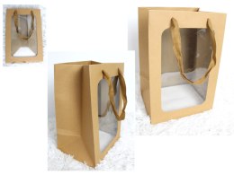 Torba prezentowa 12szt. papierowa z okienkiem 30 x 20 x 16 cm PDA-2405L