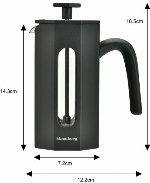 ZAPARZACZ DO KAWY/HERBATY 0,35L FRENCH PRESS KLAUSBERG KB-7676 ZAPARZACZ DO KAWY/HERBATY 0,35L FRENCH PRESS KLAUSBERG KB-7676