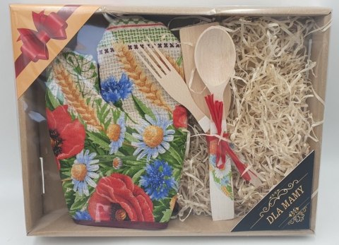 Zestaw rękawica + sztućce drewniane dla Mamy 36 x 28 cm. | P1426PW5 Zestaw rękawica + sztućce drewniane dla Mamy 36 x 28 cm. | P1426PW5