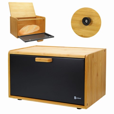 CHLEBAK BAMBUSOWY POJEMNIK NA PIECZYWO BRUNBESTE BB-4254 CZARNY CHLEBAK BAMBUSOWY POJEMNIK NA PIECZYWO BRUNBESTE BB-4254 CZARNY