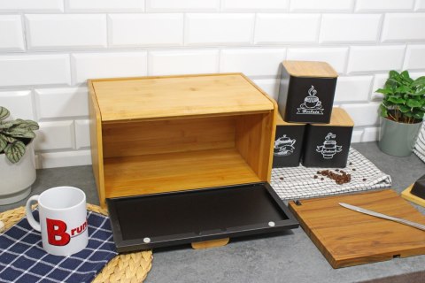 CHLEBAK BAMBUSOWY POJEMNIK NA PIECZYWO BRUNBESTE BB-4254 CZARNY CHLEBAK BAMBUSOWY POJEMNIK NA PIECZYWO BRUNBESTE BB-4254 CZARNY