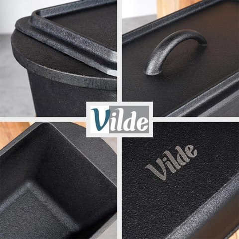 Forma do Wypiekania Chleba z Pokrywką Żeliwna VILDE 35 cm 3 L Forma do Wypiekania Chleba z Pokrywką Żeliwna VILDE 35 cm 3 L