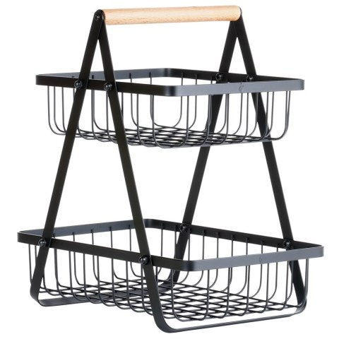 Koszyk na Owoce Warzywa 2-Poziomowy Metalowy Solidny VILDE 27x17,5x29 cm Koszyk na Owoce Warzywa 2-Poziomowy Metalowy Solidny VILDE 27x17,5x29 cm