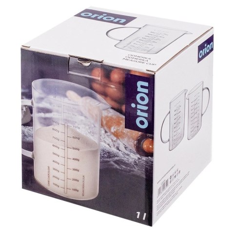 Miarka Kuchenna Miara Kubek z Podziałką Dzbanek Szklana Uchwyt ORION 1 L Miarka Kuchenna Miara Kubek z Podziałką Dzbanek Szklana Uchwyt ORION 1 L