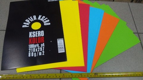 Papier ksero kolor 100arkuszy A4 80G/M2 Papier ksero kolor 100arkuszy A4 80G/M2