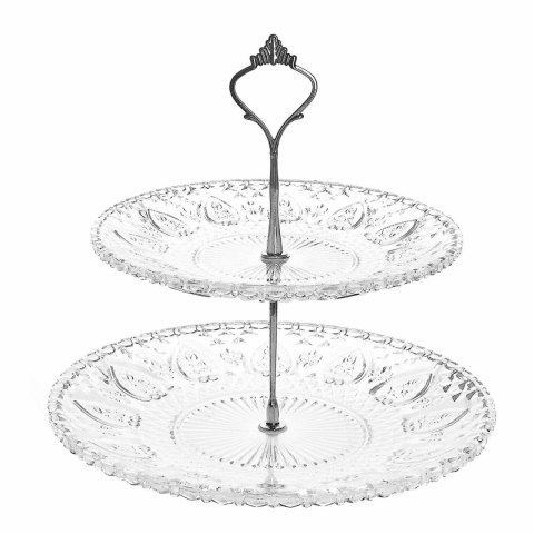 Patera szklana Catalina okrągła dwupoziomowa 20/25 cm Patera szklana Catalina okrągła dwupoziomowa 20/25 cm