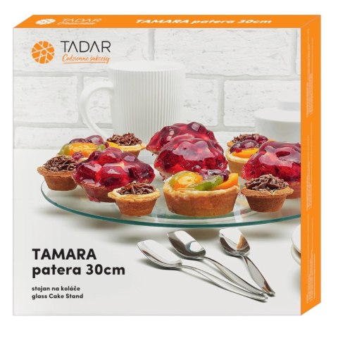 Patera szklana okrągła obrotowa 30cm TAMARA Patera szklana okrągła obrotowa 30cm TAMARA