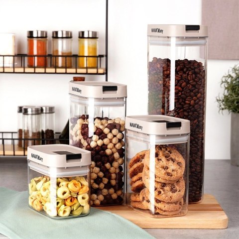 Pojemnik na Produkty Sypkie Żywność Hermetyczny Organizer NAVA 1,8 L Pojemnik na Produkty Sypkie Żywność Hermetyczny Organizer NAVA 1,8 L