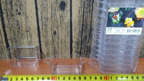 Pojemniki plastikowe 20szt. na przekąski 60ml | 33-20 Pojemniki plastikowe 20szt. na przekąski 60ml | 33-20