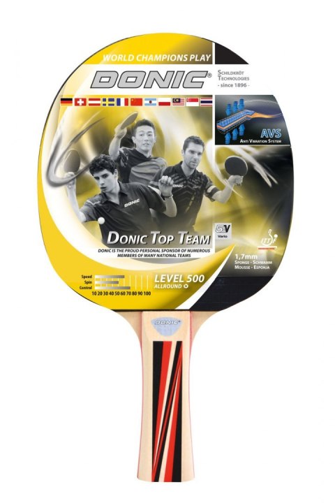 Rakietka do Tenisa Stołowego DONIC TOP TEAM 500 Rakietka do Tenisa Stołowego DONIC TOP TEAM 500