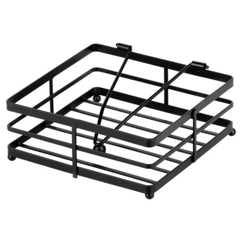 Serwetnik Stojak na Serwetki z Dociskiem Metalowy Czarny NAVA 18 x 18 cm Serwetnik Stojak na Serwetki z Dociskiem Metalowy Czarny NAVA 18 x 18 cm