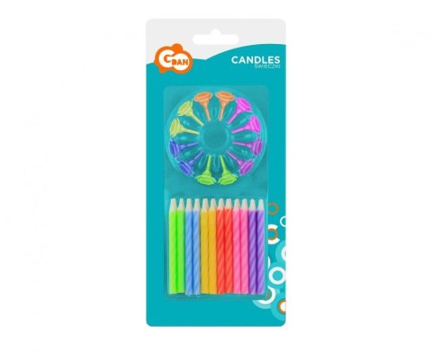 Świeczki urodzinowe spiralne 24szt 6cm PF-SUS24 Świeczki urodzinowe spiralne 24szt 6cm PF-SUS24
