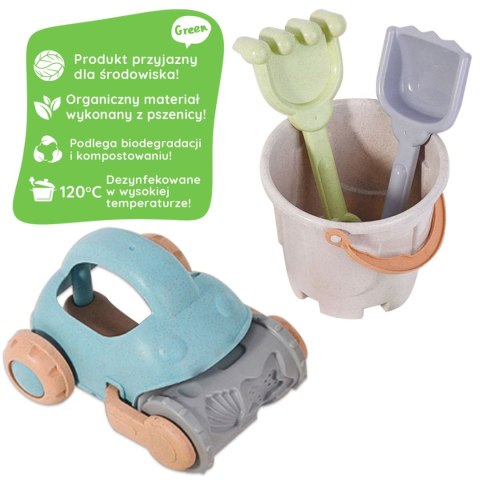 WOOPIE GREEN Zestaw do Piasku z Wiaderkiem i Samochodzikiem 10 el. BIODEGRADOWALNY ORGANICZNY MATERIAŁ WOOPIE GREEN Zestaw do Piasku z Wiaderkiem i Samochodzikiem 10 el. BIODEGRADOWALNY ORGANICZNY MATERIAŁ
