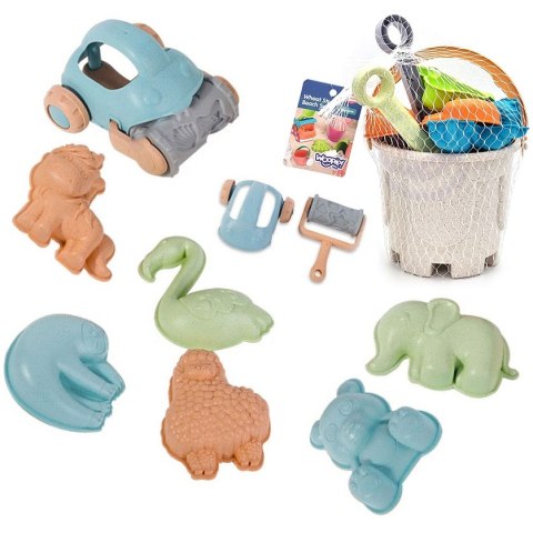 WOOPIE GREEN Zestaw do Piasku z Wiaderkiem i Samochodzikiem 10 el. BIODEGRADOWALNY ORGANICZNY MATERIAŁ WOOPIE GREEN Zestaw do Piasku z Wiaderkiem i Samochodzikiem 10 el. BIODEGRADOWALNY ORGANICZNY MATERIAŁ