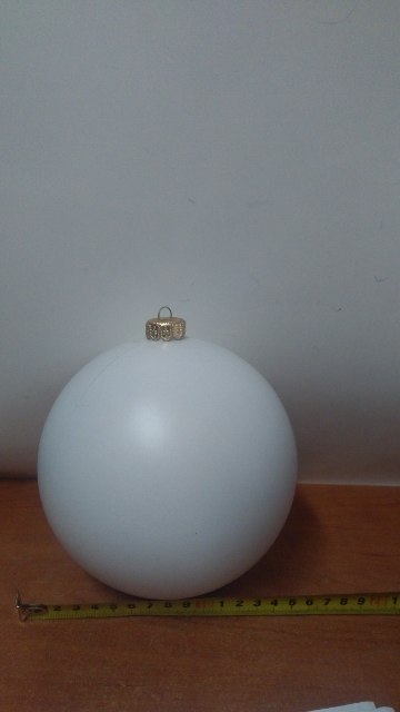 Bombka 5szt biała do decupage 15cm Bombka 5szt biała do decupage 15cm