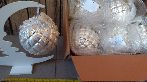 Bombka szklana 6szt. ZDOBIONA | TG37627 Bombka szklana 6szt. ZDOBIONA | TG37627