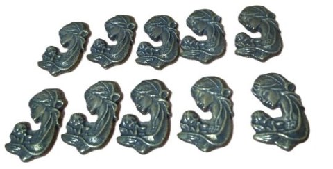 Emblemat metalowy Matka Boska z dzieciątkiem 10szt Emblemat metalowy Matka Boska z dzieciątkiem 10szt