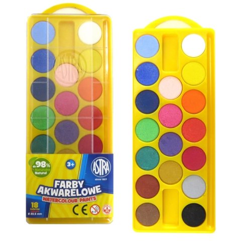 Farbki akwarelowe 18szt. ASTRA | 0236 Farbki akwarelowe 18szt. ASTRA | 0236