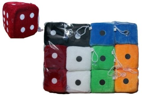 Kostka pluszowa 7x7 cm zawieszka na przylepiec 12szt MJ-304-3 Kostka pluszowa 7x7 cm zawieszka na przylepiec 12szt MJ-304-3