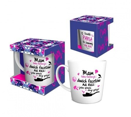 Kubek CRAZY GIRL NBC - mam fantazje, dwóch na raz... 480ml Kubek CRAZY GIRL NBC - mam fantazje, dwóch na raz... 480ml