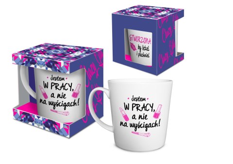 Kubek NBC matowy CRAZY GIRL 480ml - Jestem w pracy a nie na wyścigach! Kubek NBC matowy CRAZY GIRL 480ml - Jestem w pracy a nie na wyścigach!