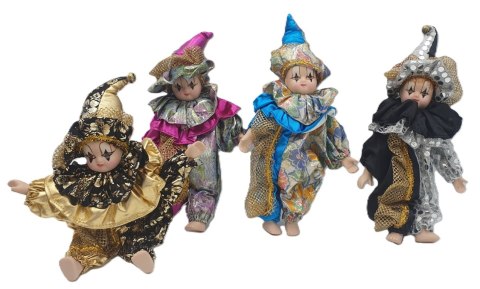 Lalka ceramiczna klaun arlekin 25 cm Lalka ceramiczna klaun arlekin 25 cm