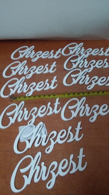 Napis 10szt CHRZEST Napis 10szt CHRZEST