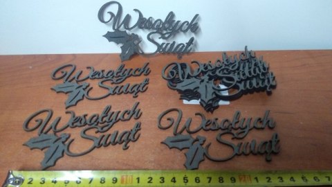 Napis 10szt WESOŁYCH ŚWIĄT Napis 10szt WESOŁYCH ŚWIĄT