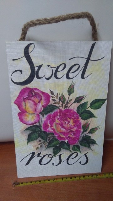 Tabliczka/obraz do zawieszenia 20x30 SWEET ROSES Tabliczka/obraz do zawieszenia 20x30 SWEET ROSES