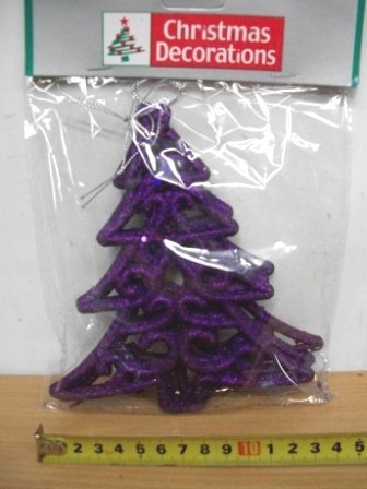 Zawieszka choinka 3szt -brokatowa 7246 Zawieszka choinka 3szt -brokatowa 7246