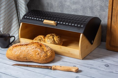 CHLEBAK DREWNIANY Z POKRYWĄ METALOWĄ + NÓŻ BRUNBESTE BB-2773 CHLEBAK DREWNIANY Z POKRYWĄ METALOWĄ + NÓŻ BRUNBESTE BB-2773