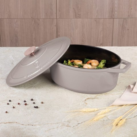EMALIOWANA BRYTFANNA ŻELIWNA 4.65L 30CM BERLINGER HAUS STRONG MOLD TAUPE BH-6541 EMALIOWANA BRYTFANNA ŻELIWNA 4.65L 30CM BERLINGER HAUS STRONG MOLD TAUPE BH-6541