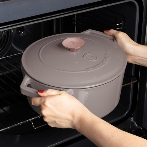EMALIOWANY GARNEK ŻELIWNY 4.35L 24CM BERLINGER HAUS STRONG MOLD TAUPE BH-6525 EMALIOWANY GARNEK ŻELIWNY 4.35L 24CM BERLINGER HAUS STRONG MOLD TAUPE BH-6525